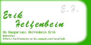 erik helfenbein business card